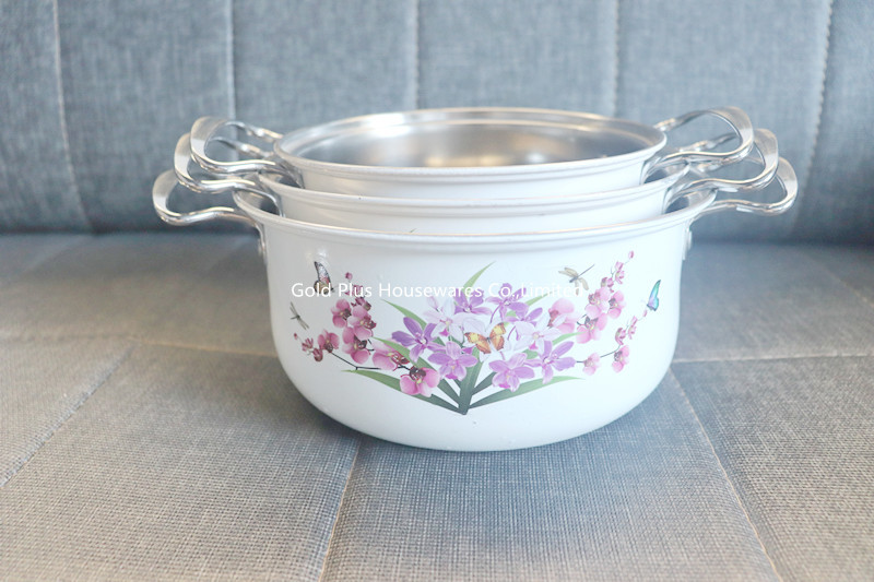 Cookware set kitchen pots high quality 3pcs stianless steel cooking soup China hot-selling soup casserole stew pot