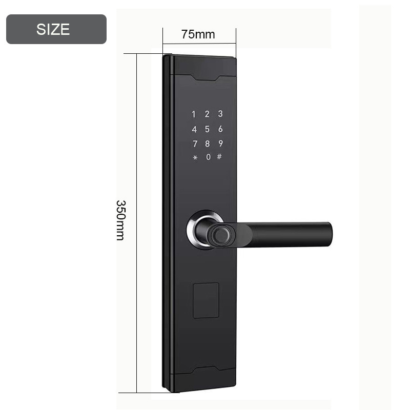 Aluminum Alloy Fingerprint Electronic Smart Door Locks Bedroom USB Keyless Door Lock