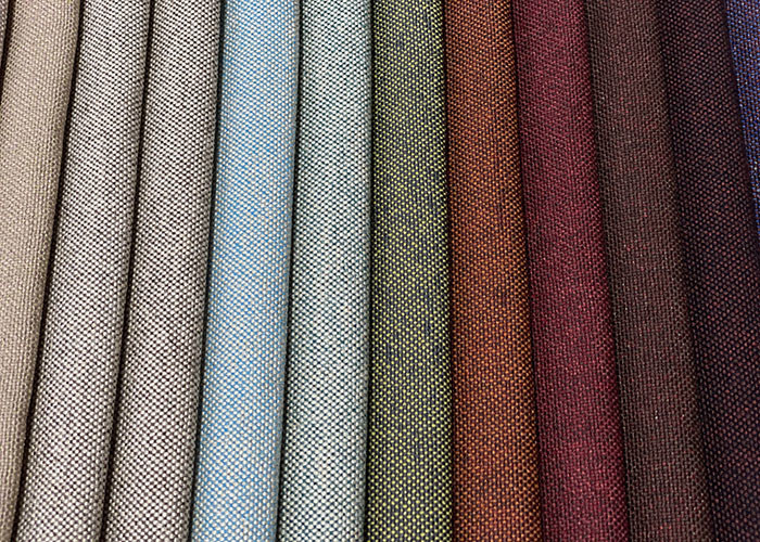 linen like plain dyed fabric sofa cover fabric CHINA factory YARN-DYED fabric100% polyester lots of color