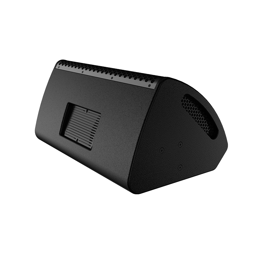 Concert Powered Active Monitor Speaker 12 Inch Black Polyurea Paint