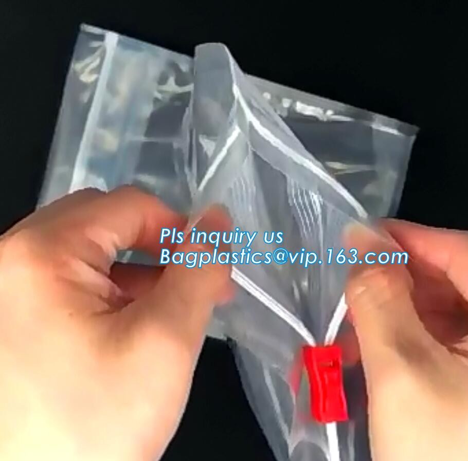 bag with plastic zipper and slider OEM orders are welcome, slider zip frosted soft touch plastic bag for T-Shirt packagi