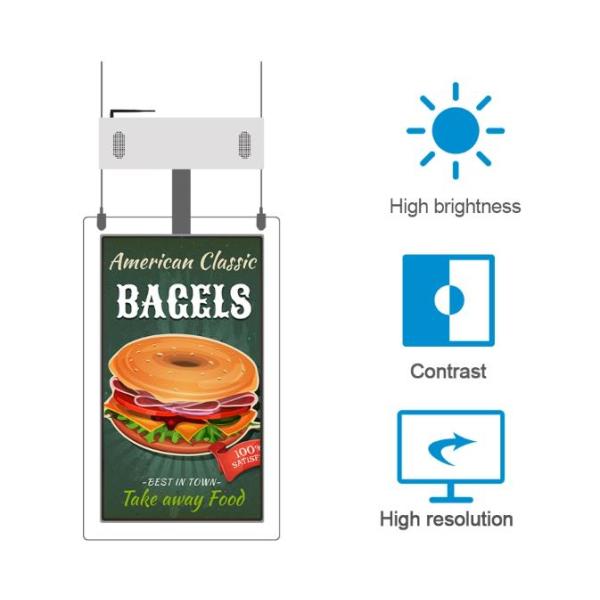 Ceiling Hanging 500cd/m2 1920*1080 49" Digital LCD Signage