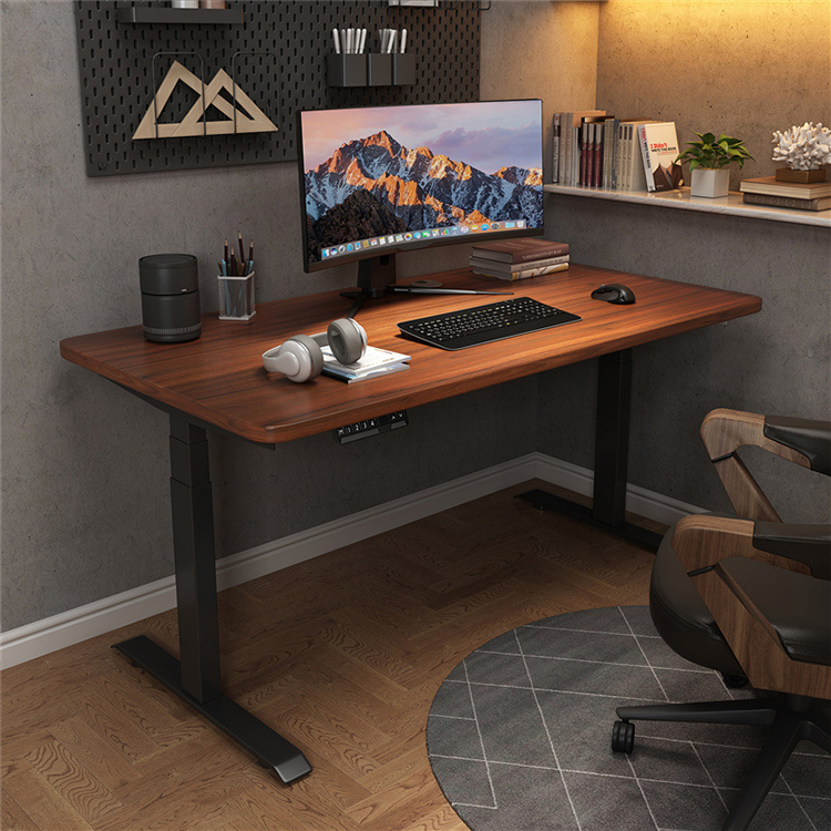 Custom Design Mini Bar Counter Height Electric Standing Desk with 2 Legs Assembly