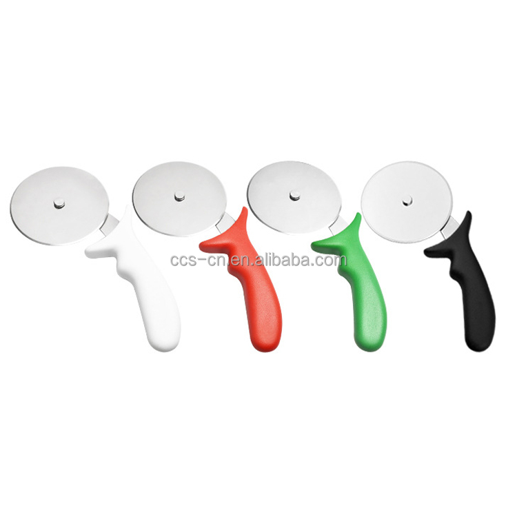 10cm Stainless Steel 430 Pizza Wheel Cutter With Pp Handle Round Plastic Cutter Server