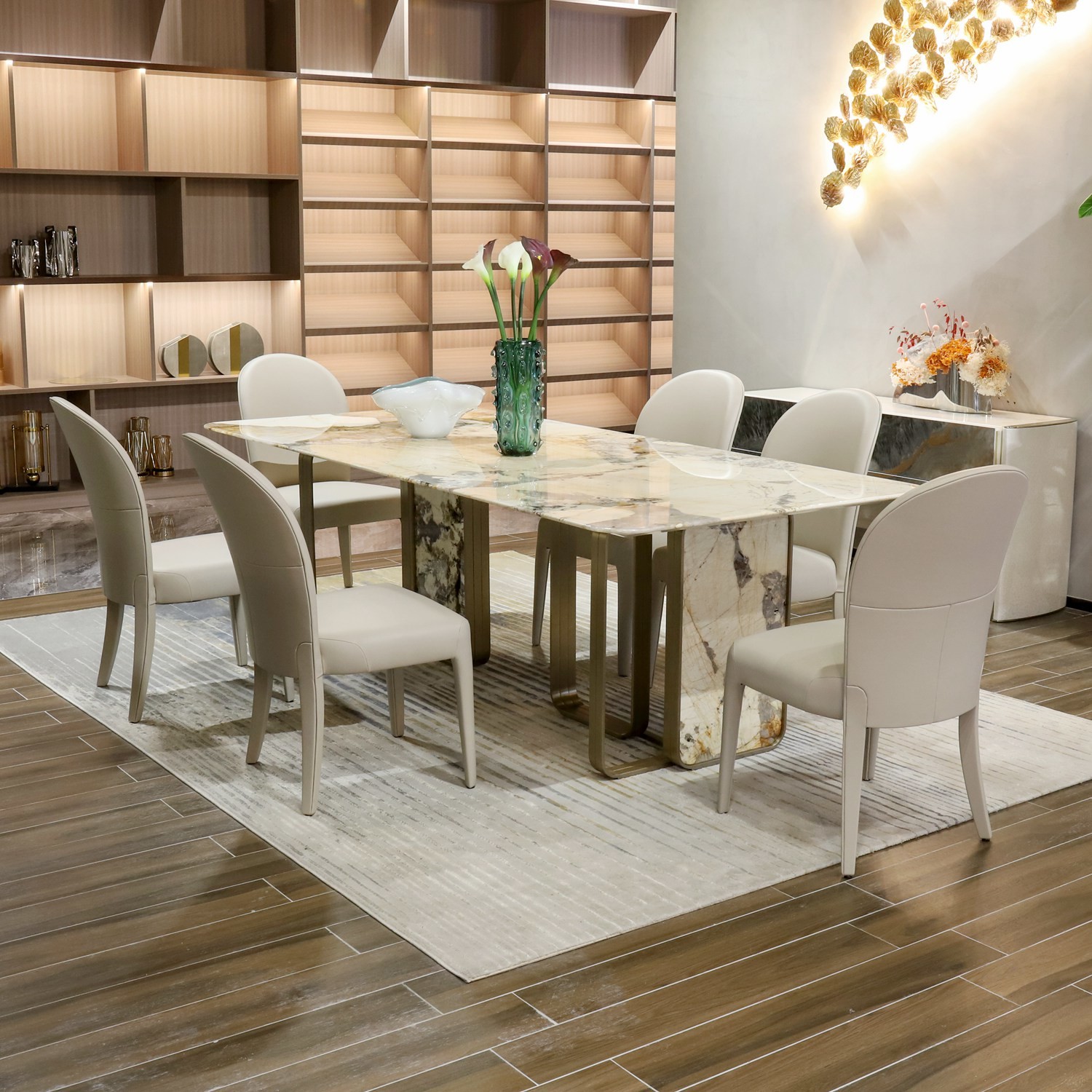 Wedding Banquet Luxury Dining Chair Dining Room Chair Italian Modern Style Leather Dining Chair