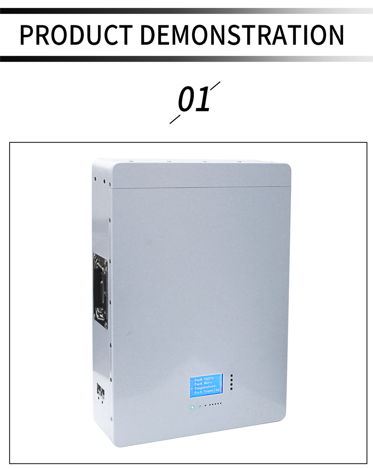 Household Lifepo4 Solar Wall Battery Wall Mounted Lithium Ion Solar Energy Storage Battery
