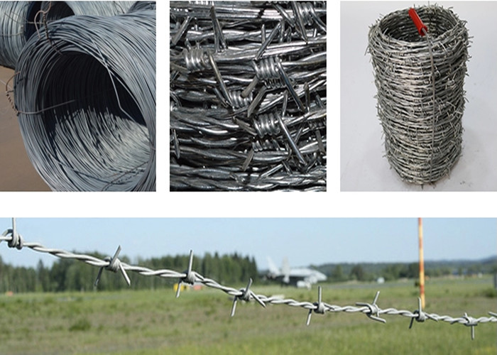 Hot Dipped Galvanized 15cm 50kg Barbed Wire Security Fence