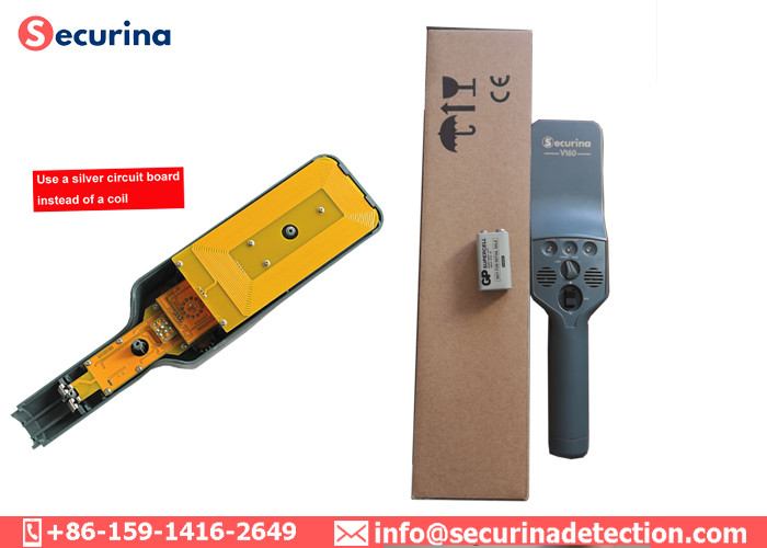 Airport Security Inspection Portable Metal Detector , Hand Held Security Scanner