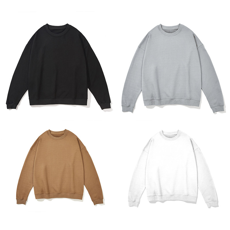 Long Sleeve Oversized Crewneck Pullover Sweatshirts Custom Logo Printed