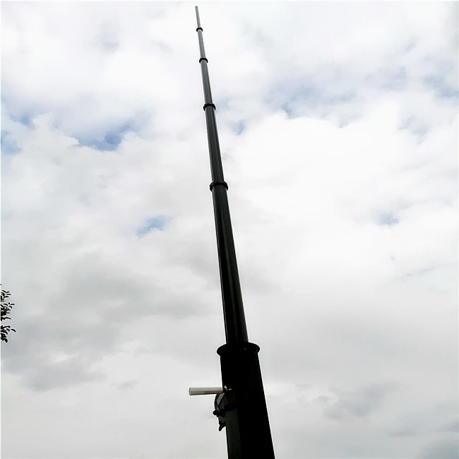 Sectional Lightweight 15M Tv Antenna Telescopic Mast