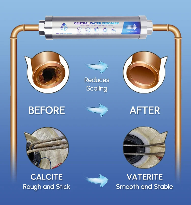 SS304 Anti Bacterial Water Descaler For Home Descaling Water Treatment