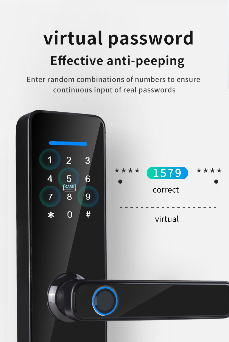 Biometric Fingerprint Wifi Lock Tuya Zigbee TTlock Smart Digital Door lock
