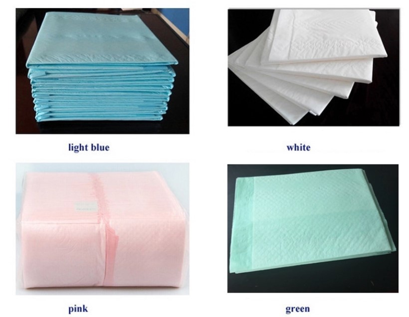 PE Film Backsheet Fluff Pulp SAP High Absorption Disposable Underpads