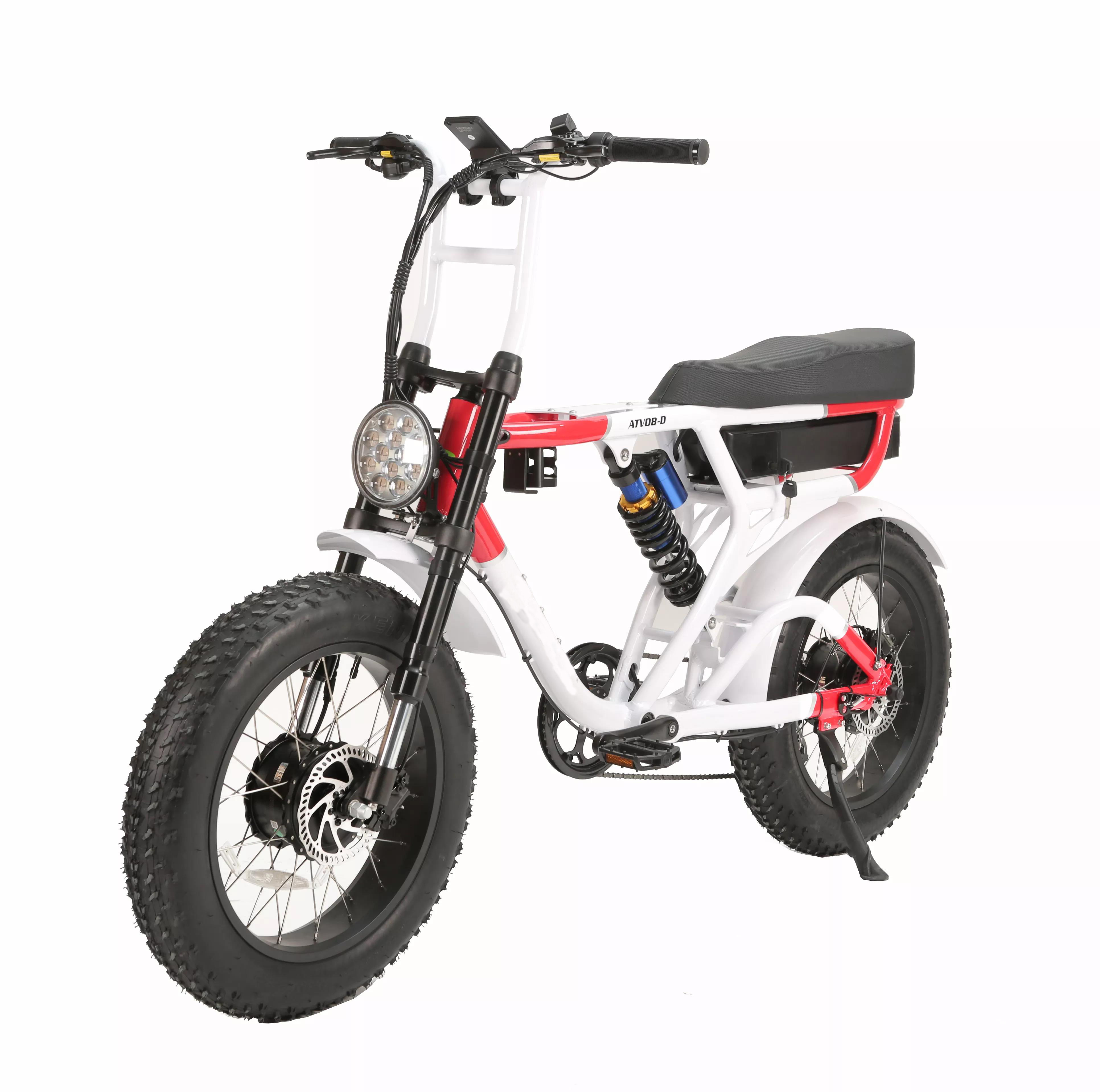 26 inch E Bike with 13ah Battery Capacity Mid Suspension and 1000W Bafang Dual Motor