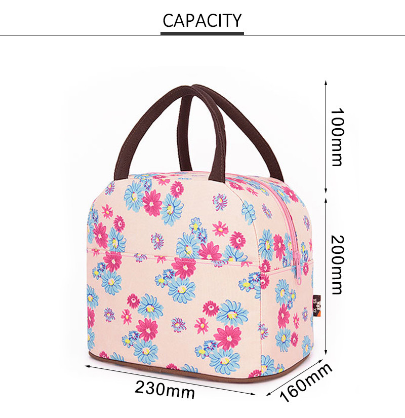 OEM Food Safe PEVA Lining L23*D16cm Thermo Lunch Bag