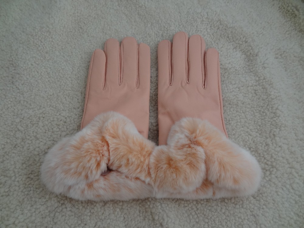 warm-keeping women sheepskin leather gloves