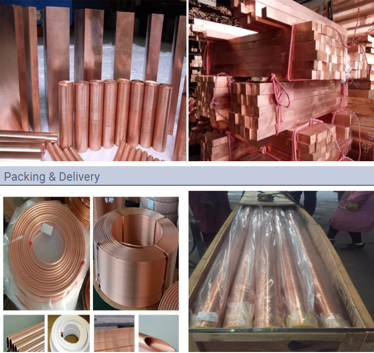 ASTM B88 B837 B306 Copper Wire Rod 8mm C1100 Copper Flat Busbar