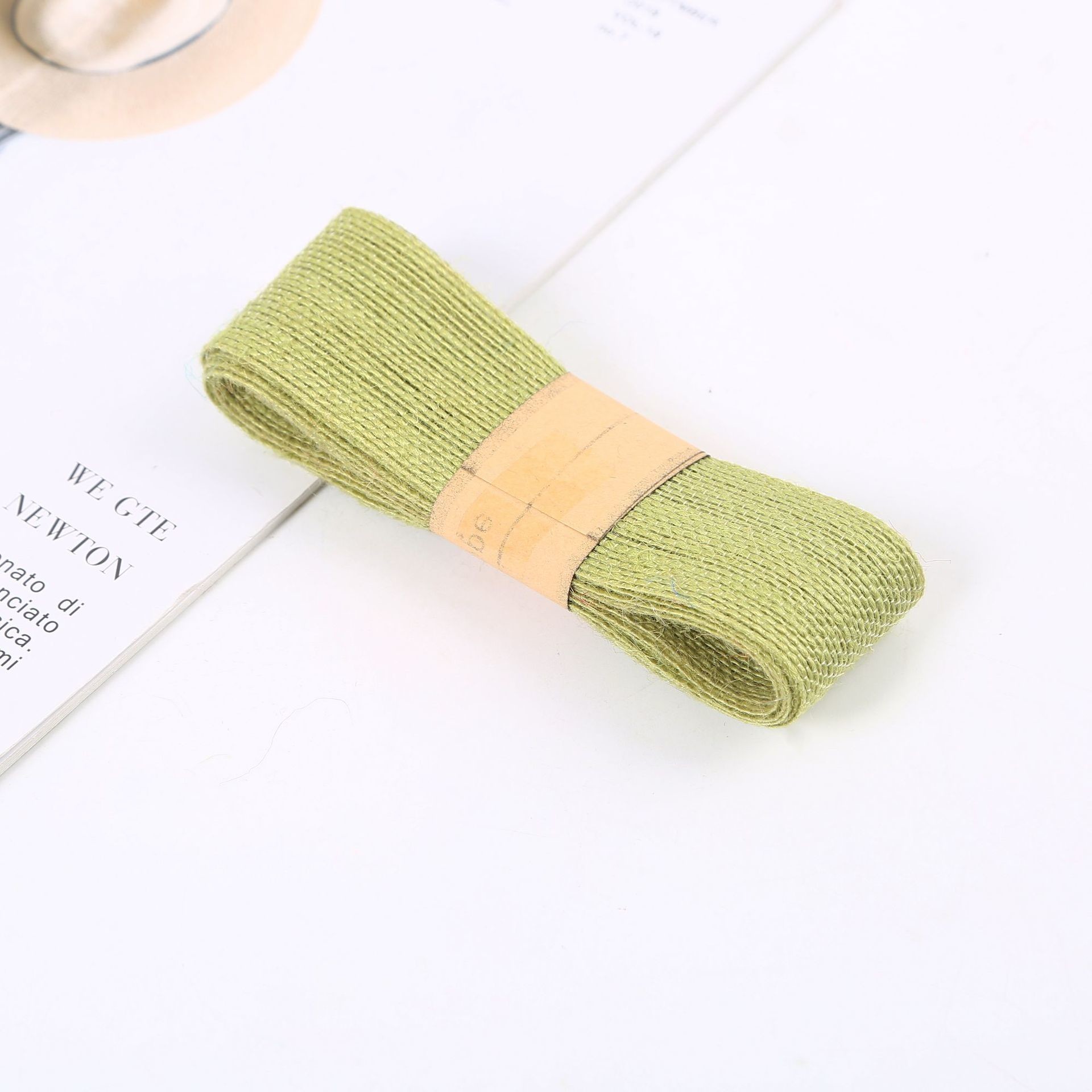 Orang Red Green Jute Burlap Ribbon Multi Purpose Thin Burlap Ribbon