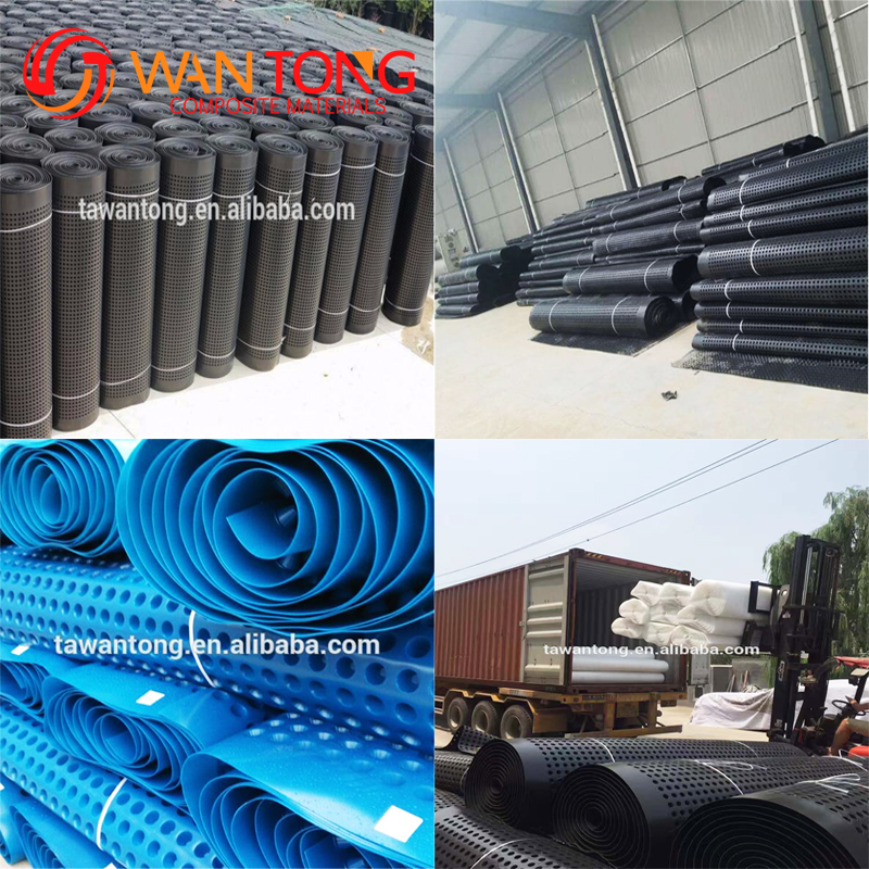 Hotel Drainage Board with Geotextile HDPE Dimple Composite CE/ISO/ISO14001 Certified