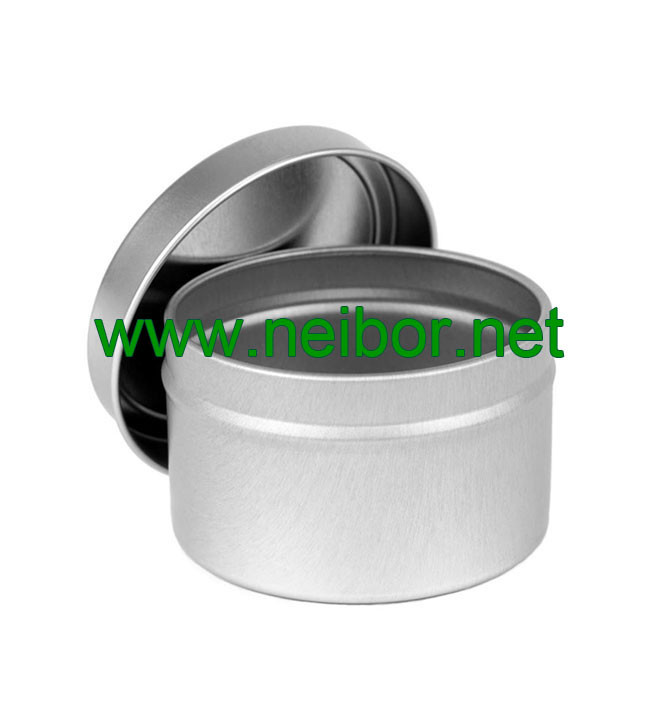 gold color or custom printing 8oz deep drawn round seamless candle tin jar metal container