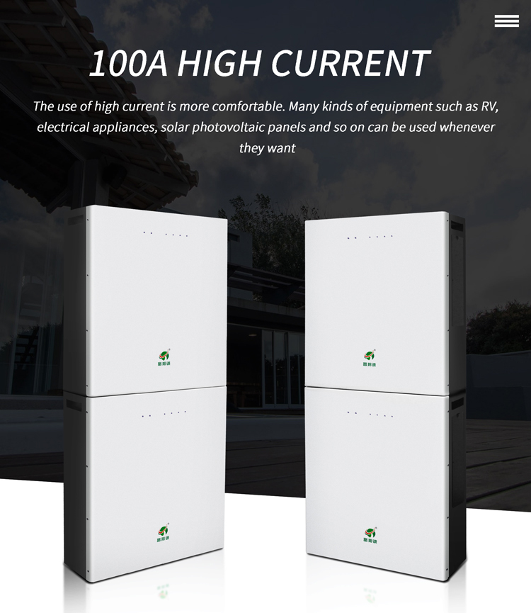 5kw 50v Stacked Battery Pack Lithium Ion 48v 100ah Lifepo4 Battery Pack
