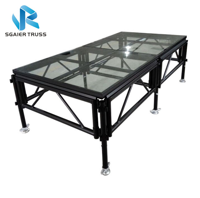 Portable Folding Stage Equipment Aluminum Mobile Stage Platform With Stair Step