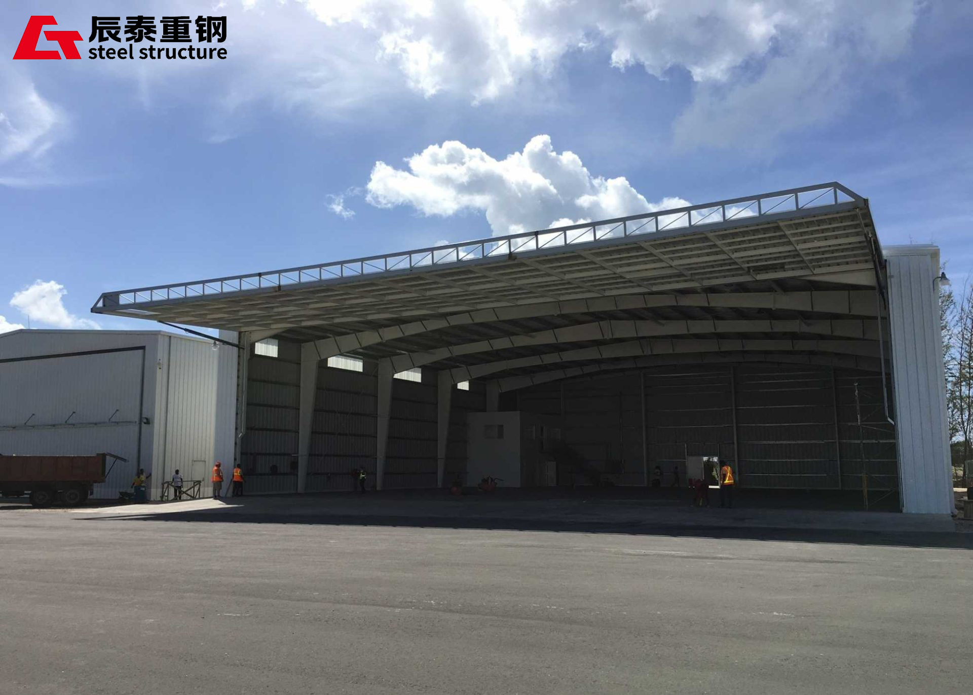 Modern Industrial Steel Structure Aircraft Hangar Customizable