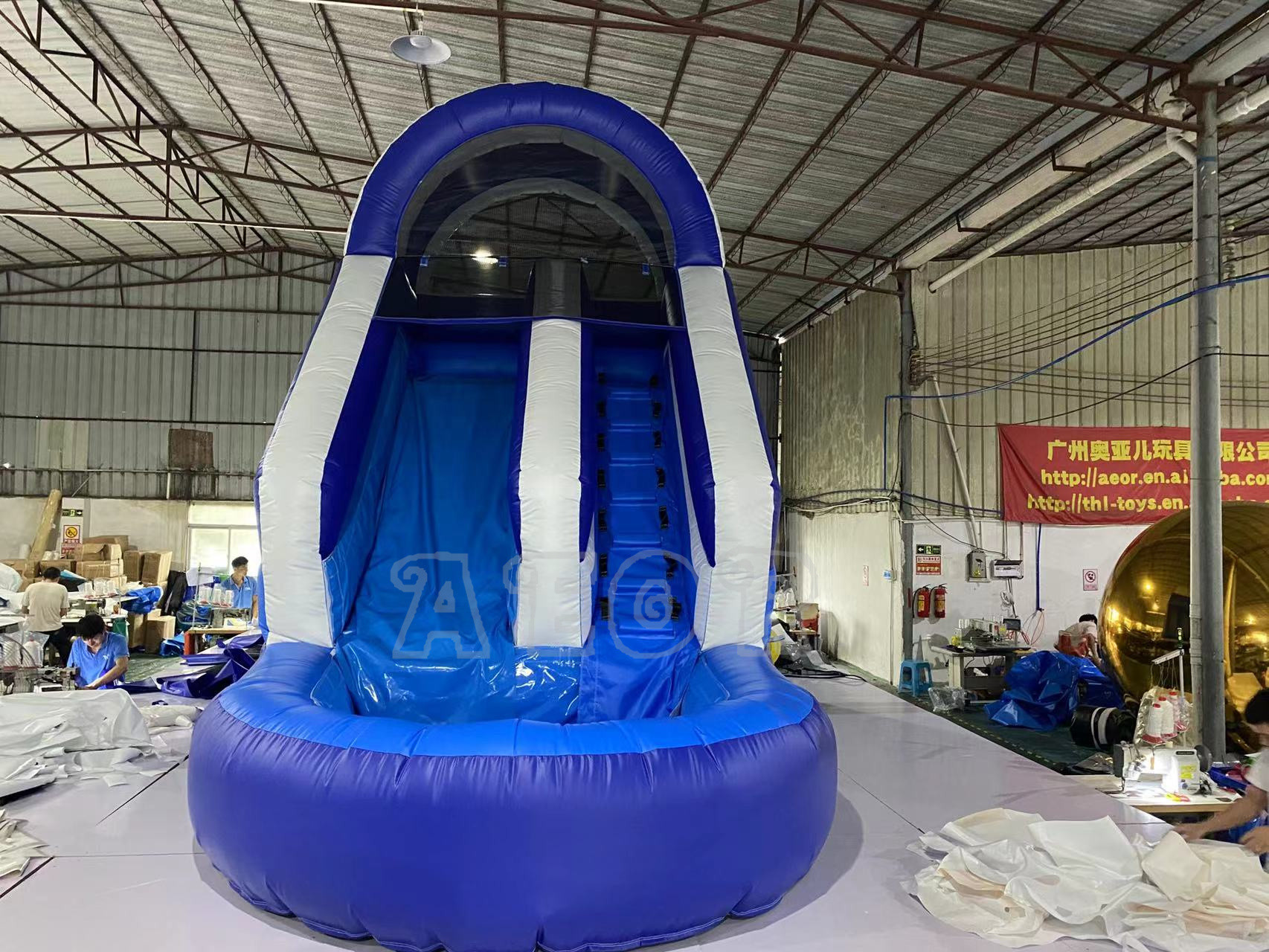 Waterslide With Pool Commercial Inflatable Water Slide For Kids Mini Cheap Bounce House Jumper Bouncy Jump Castle Bounce