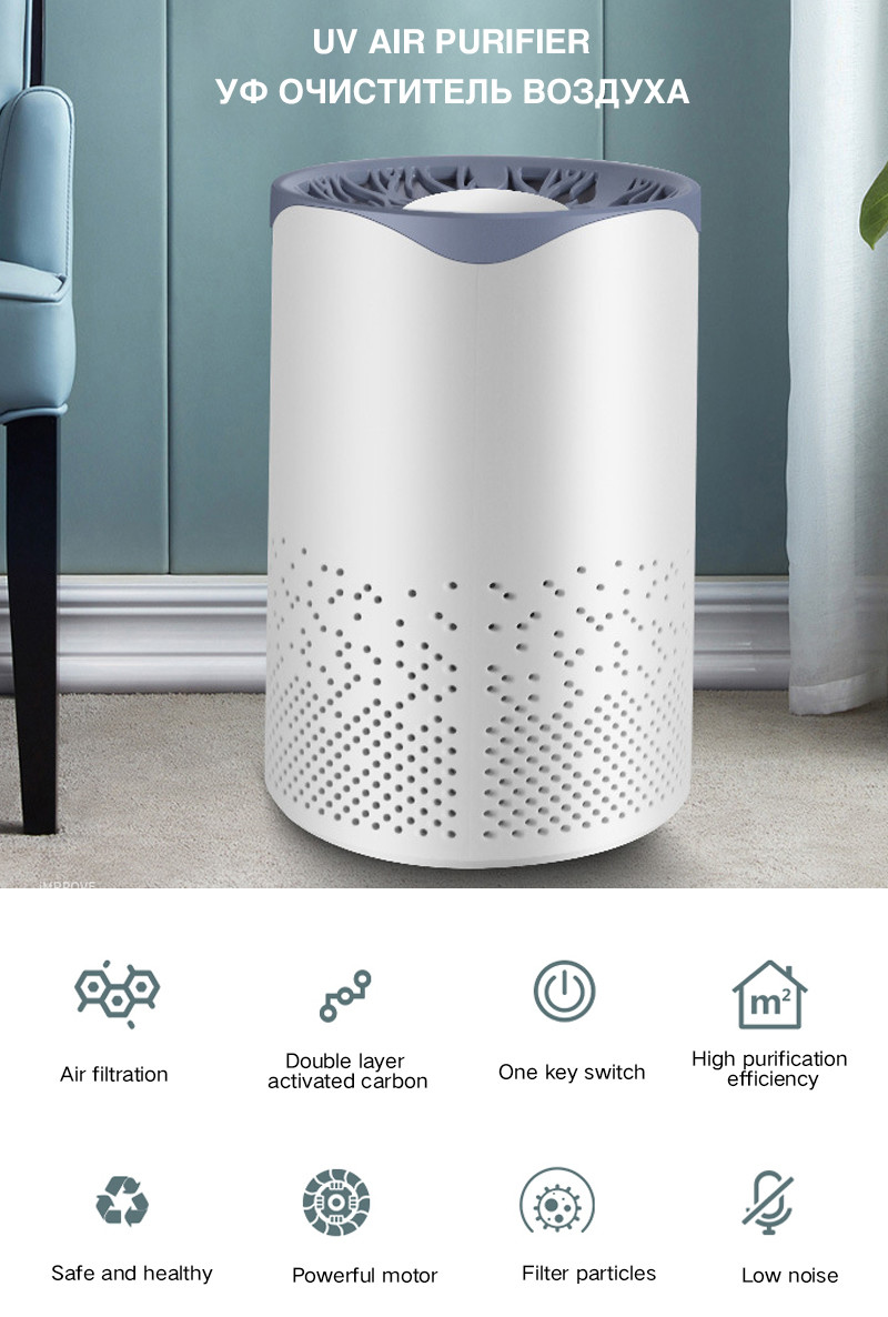 LIFE Air Purifier,True HEPA Air Purifier&Effective Carbon Cleaner,Air Purifier Cleaner for Eliminates 99.97% Smoke Odor