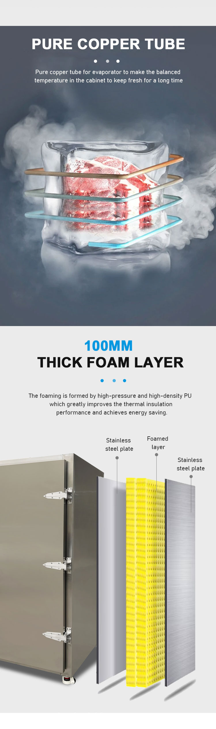 High Capacity Quick Freezer Machine Safety Operation Blast Chiller Shock Freezer