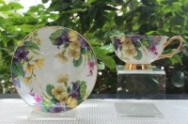 Fine Bone China Cup And Saucer Set Christmas Tea For Restaurant，Dinnerware