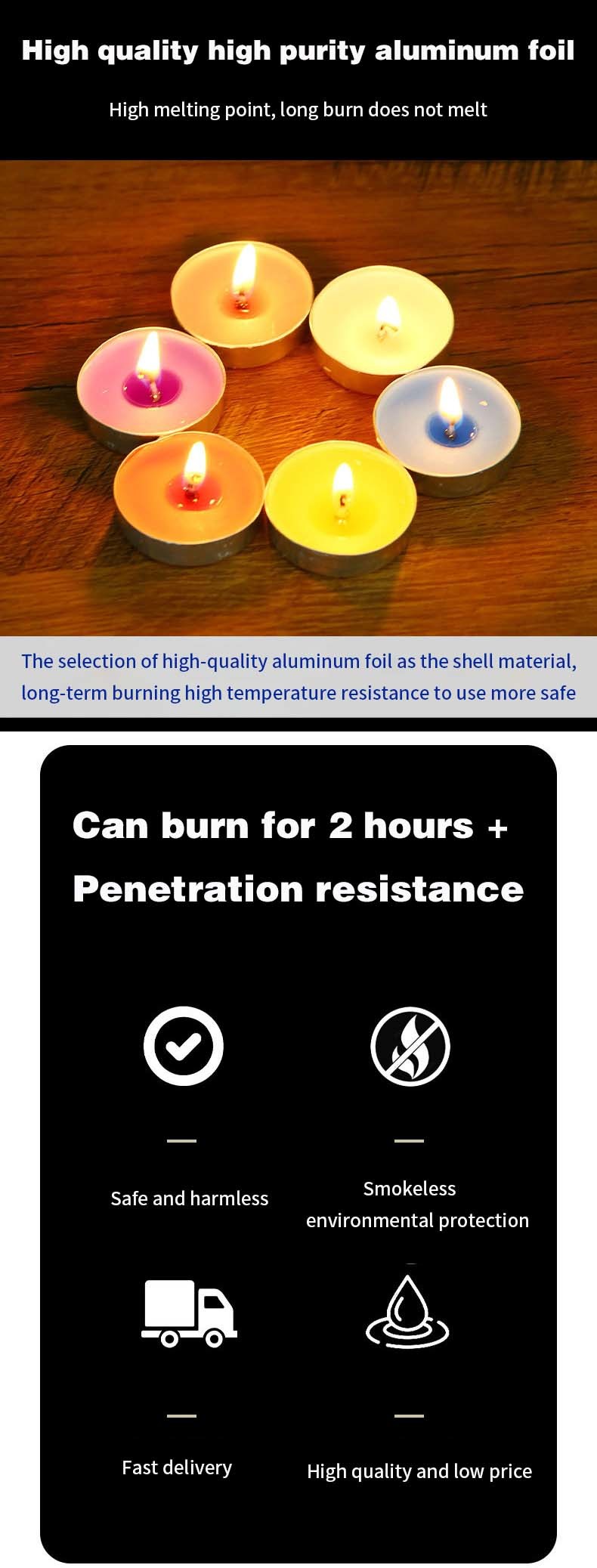 Colorful Tea Light Candle for Home and Wedding Decoration in Single Package Size 4X4X2 cm