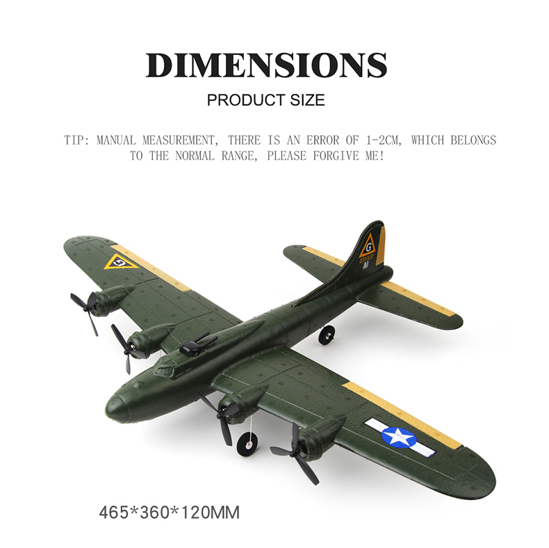 State of Assembly Ready-to-Go Foam Glider Toy Gift Toys Fx-817 Aircraft Model B17 Bomber Outdoor Remote Control Fixed-wing