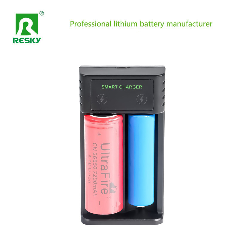 Rechargeable Smart Battery Charger For 14500/18350/18500/18650/26650/21700 Li-ion Cell