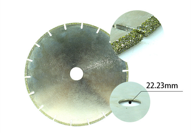 Silver M14 Electroplated Segment Diamond Saw Blade 1.6mm 1.8mm