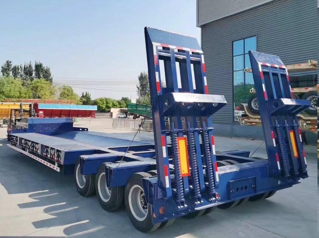 Reliable Three-Line Six-Axle Lowbed Trailer for Large Machinery