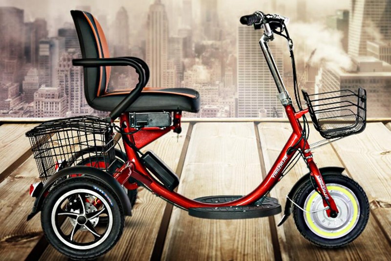 48 Volt Black Adult Electric Tricycle For Handicapped Rear Double Disc Brake Best Seller