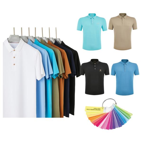 Personalized Male Polo Golf T-Shirt 170-210Grams Customized Logo 95%Cotton 5%Spandex