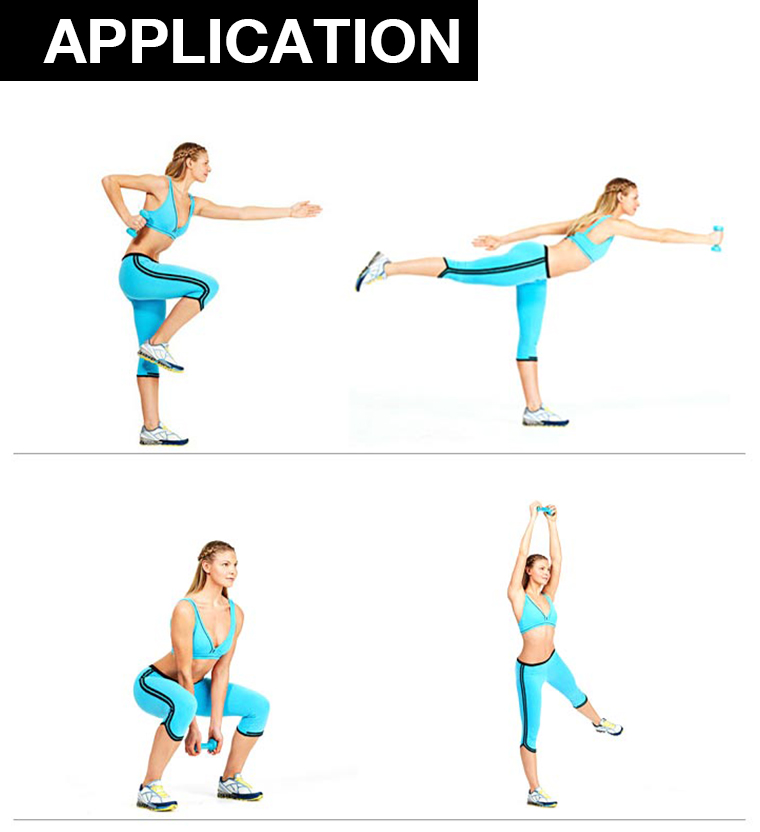 Balance PVC REACH Fitness Neoprene Dumbbell Set With Stand