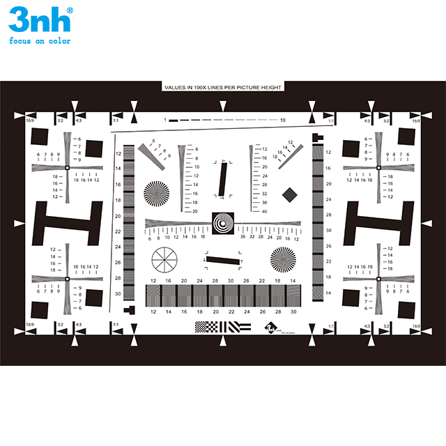 3nh Sineimage iso 12233 test chart 4x 4000 Lines NE-10-400A For 4MP Camera Lens HDTV 