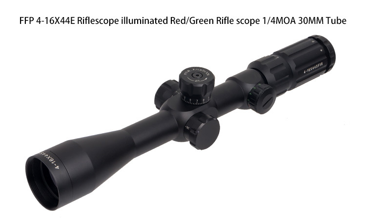 FFP 4-16X44E Riflescope Illuminated Red / Green Hunting Scope Optics Side Lifting Lock Adjustment