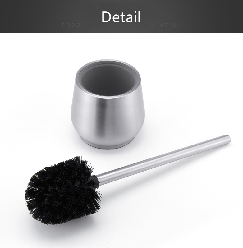 Wall Mounted Stainless Steel Toilet Brush And Holder For Hotel Custom Logo