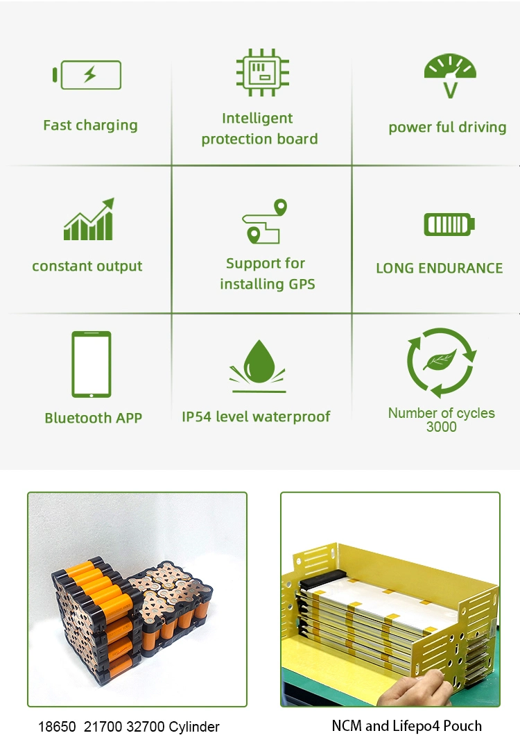 LiFePO4 48V 60V 72V 20ah 30ah 40ah Battery Pack for Electric Motorcycle with MSDS Un38.3 Certification