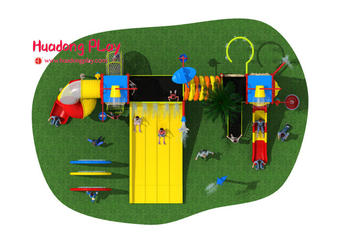 High Safety Water Park Playground Equipment High - Strength Material Wide Color Range