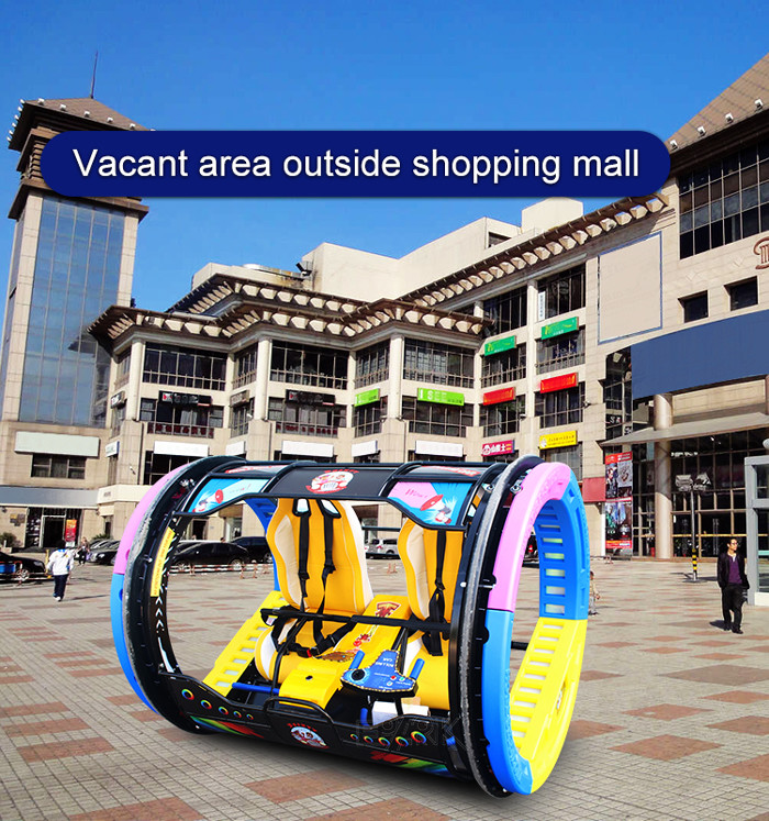300W Amusement Game Machines 360 Degree Rolling Electric Leswing Happy Car