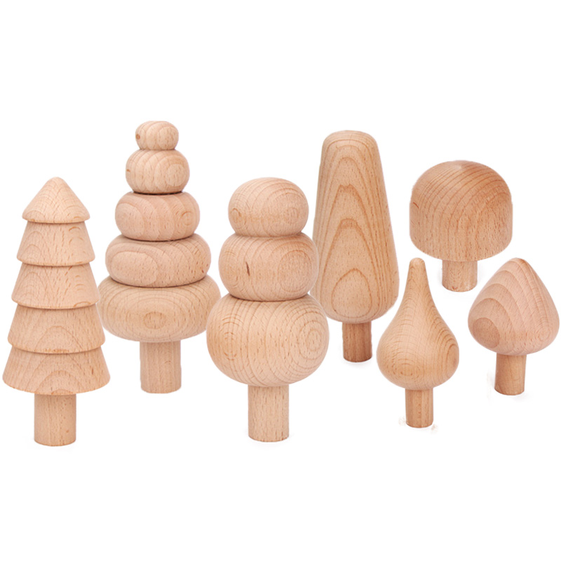 Rainbow 35.5cm Coloured Wooden Building Blocks Large Baby