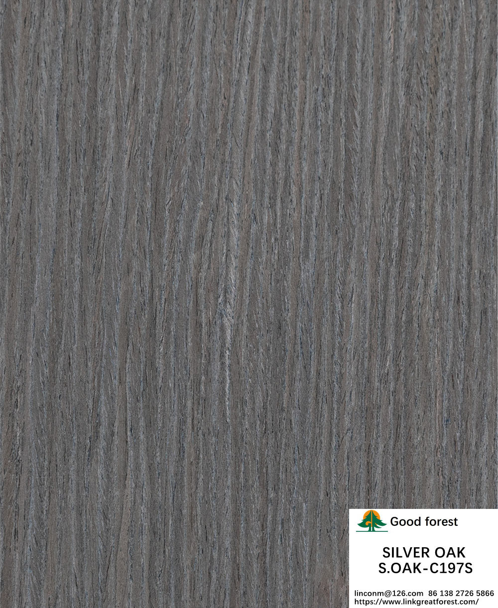 Fancy Engineered Wood Veneer Of Silver Oak Quarter Cut For Door And Cabinet Face Lengthened Size 3100mm