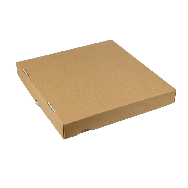 Customized Plain brown kraft Corrugated Pizza Box Packaging