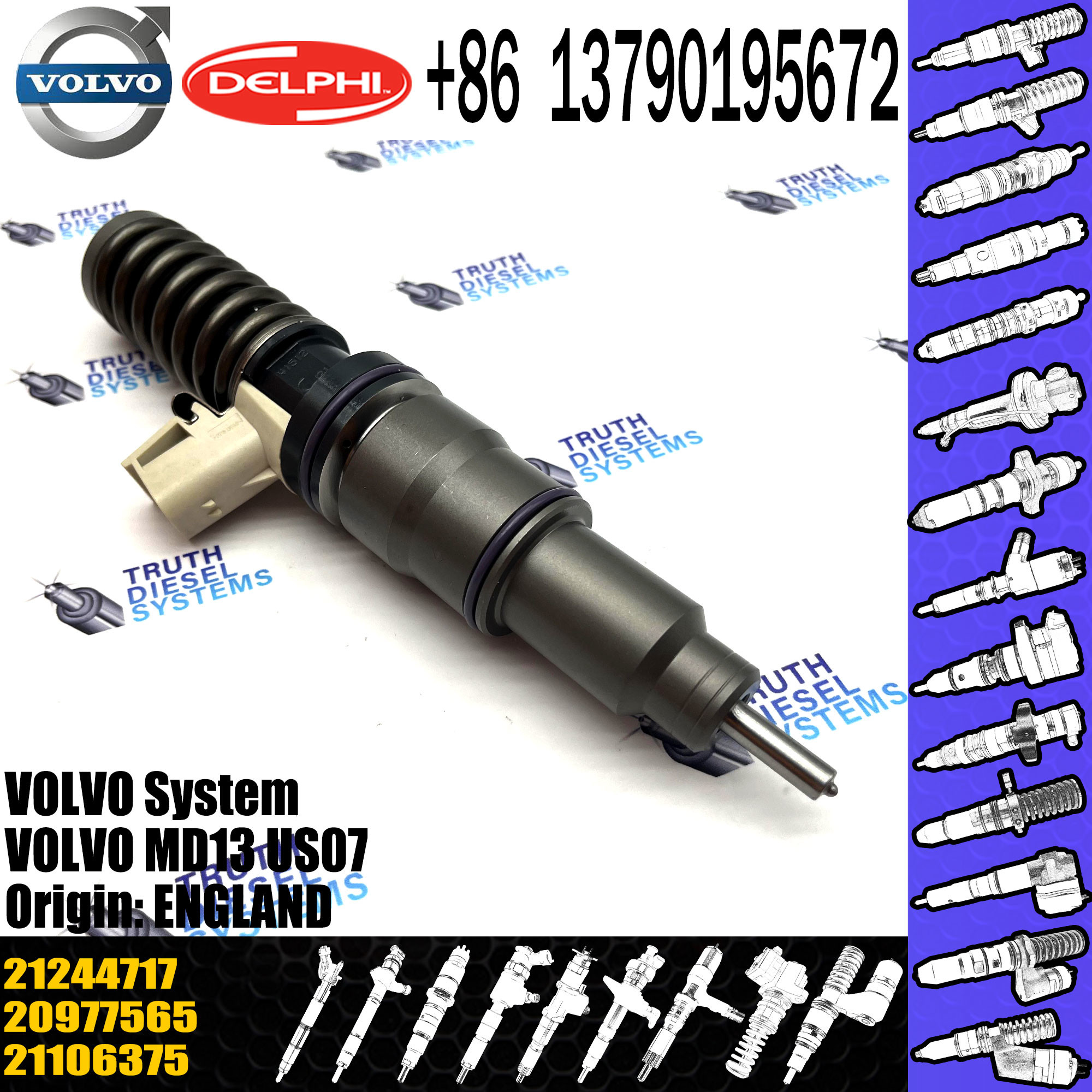 Diesel Fuel Injector BEBE4F04001 21244717 Common Rail Injector BEBE4F04001for Diesel Engine