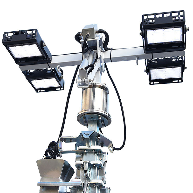Solar Powered Lighting Towers 5.3 Days Running Time Hydraulic Light Tower Portable Light Tower Rental